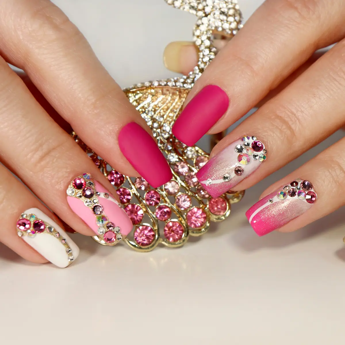 3D nail art and extensions at Angel's Touch salon
